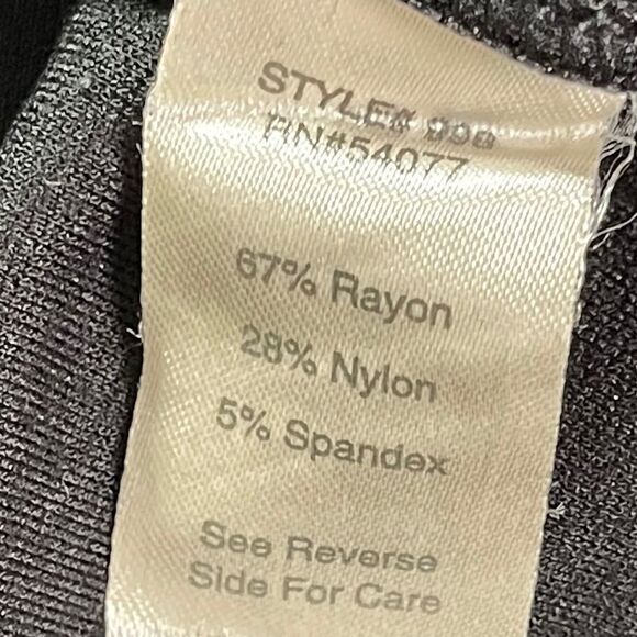 Cabi Black Asymmetrical Faux Wrap Skirt Sz 2 - Picture 6 of 9